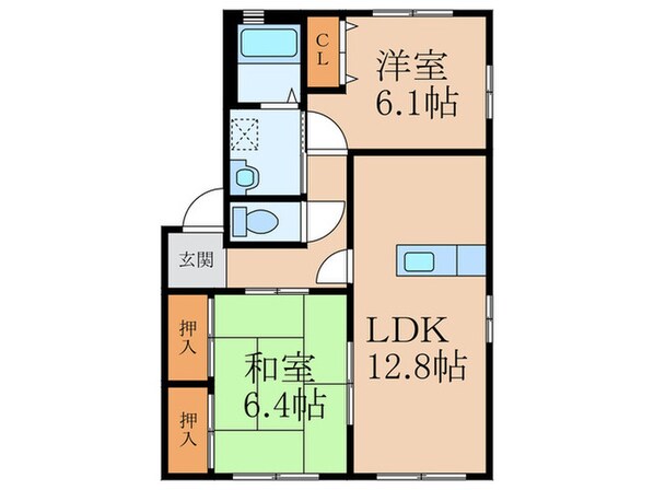 リバービュー Ａ棟の物件間取画像